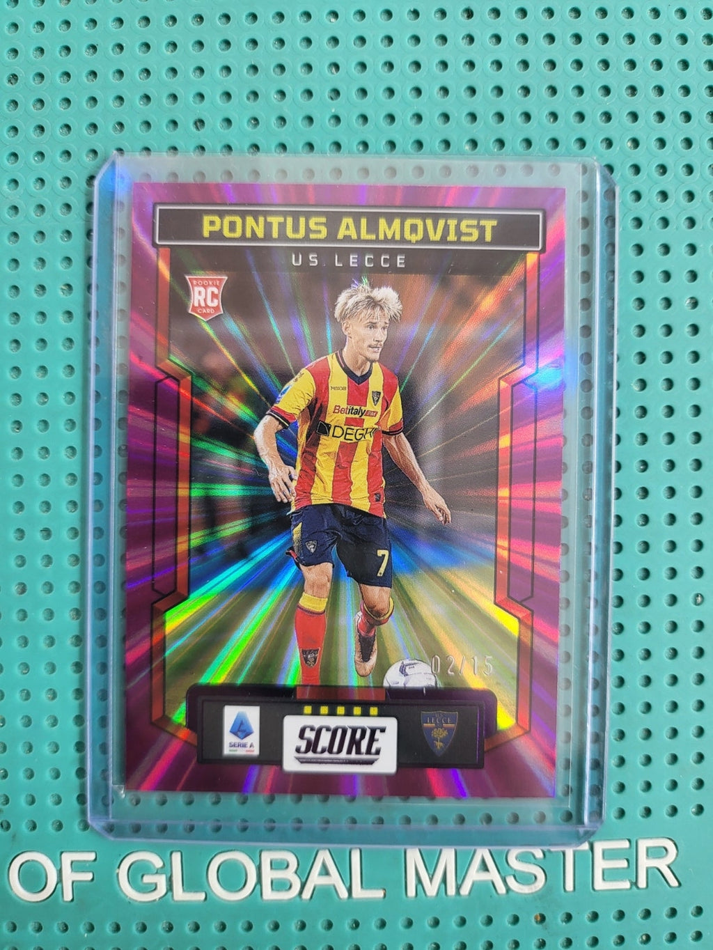 panini score 2023/2024 pontus almqvist rookies laser purple 2/15 n110