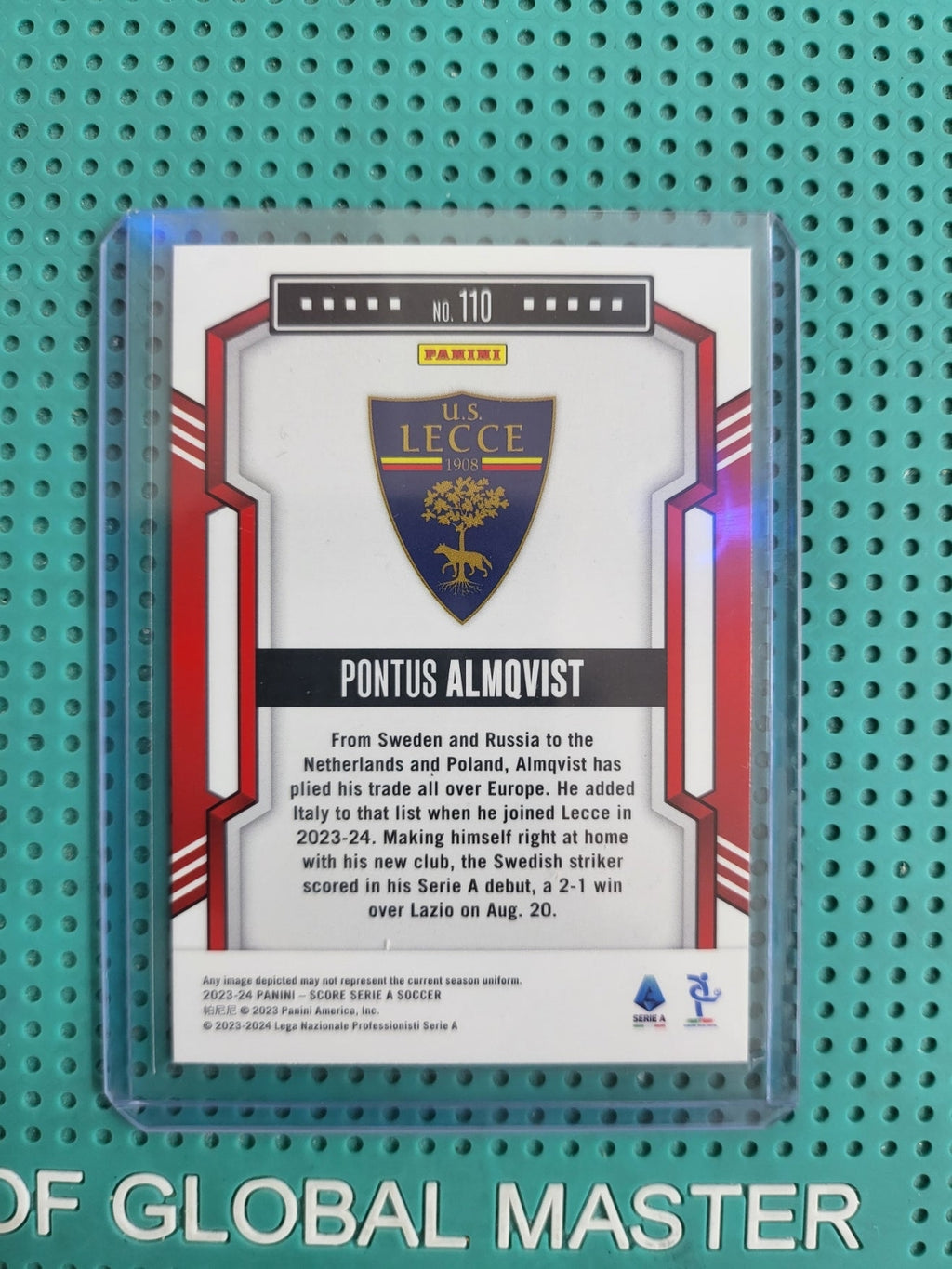 panini score 2023/2024 pontus almqvist rookies laser purple 2/15 n110