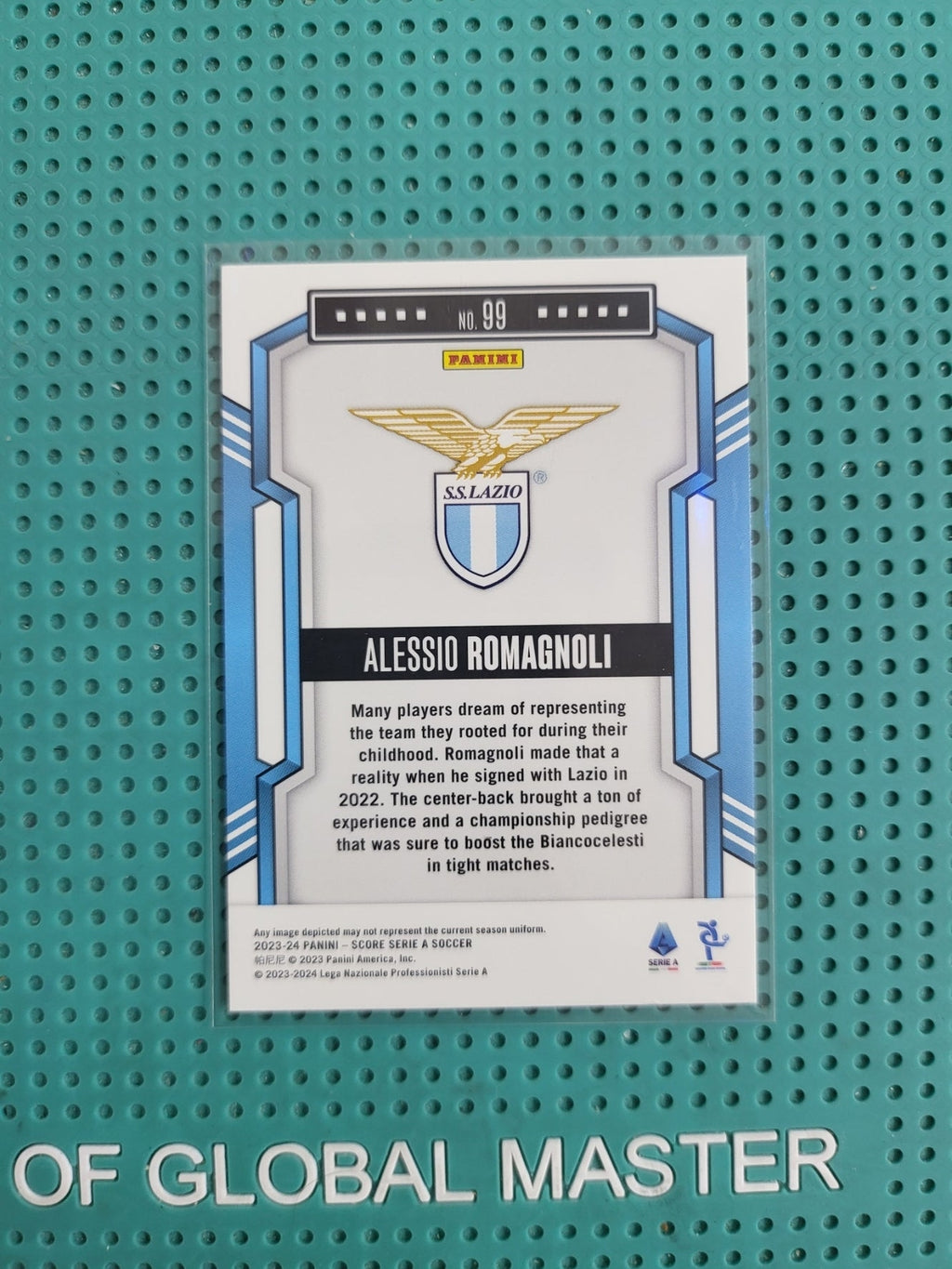 panini score 2023/2024 alessio romagnoli laser blue 46/50 n99