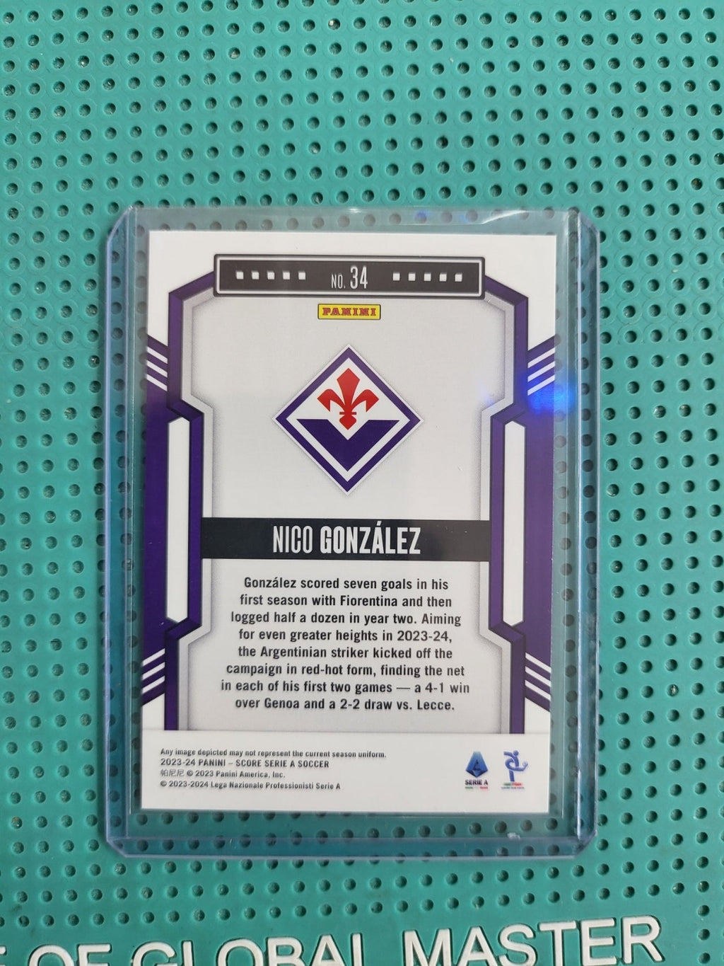 panini score 2023/2024 nico gonzalez laser blue 05/50 n34