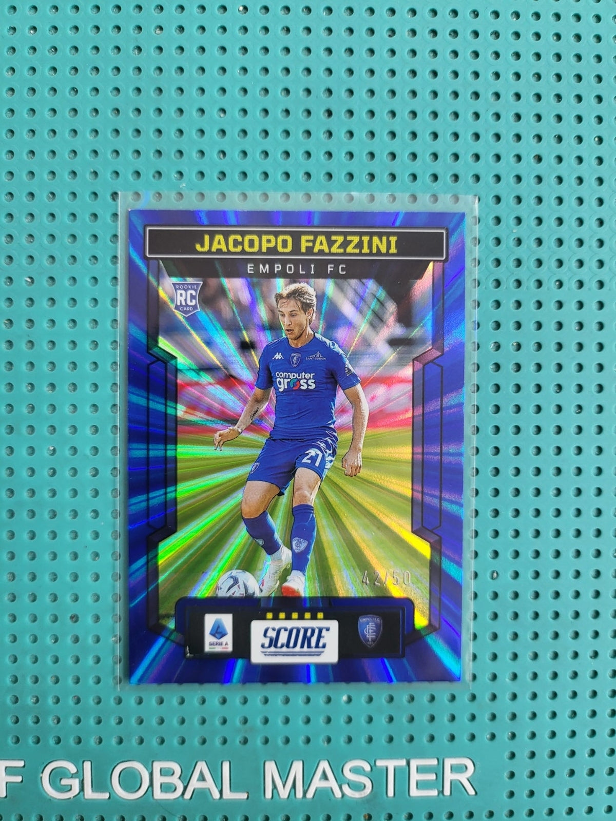 panini score 2023/2024 jacopo fazzini rookies laser blue 42/50 n30