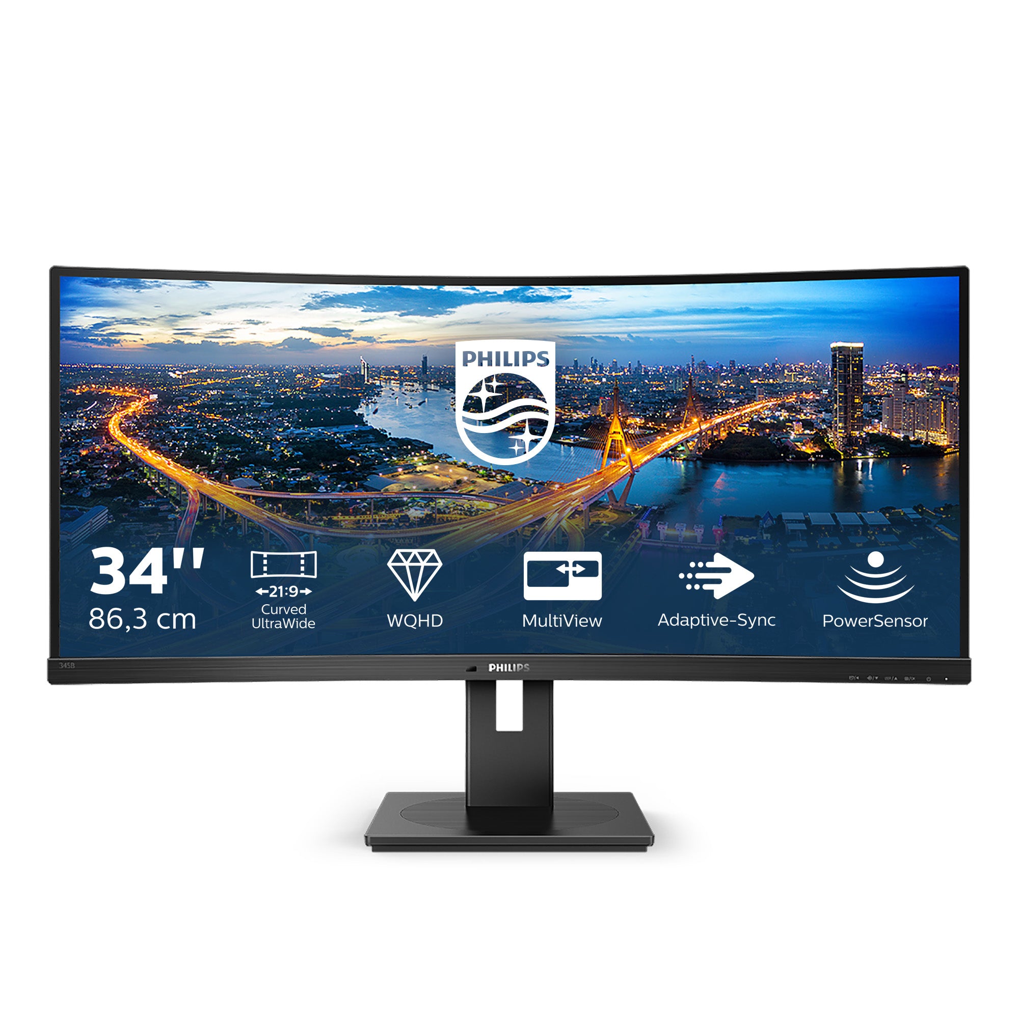 MON 34VA  CURVO 21:9  HDMI DP PHILIPS 345B1C/00 MM