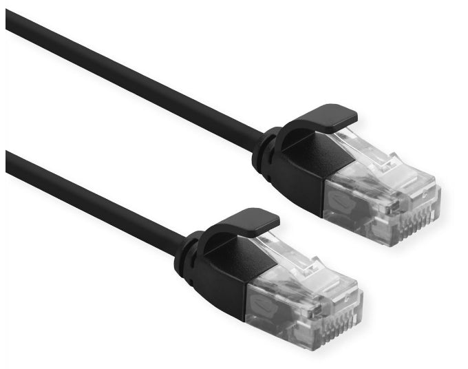 CAVO RETE UTP CAT.6A 3MT SLIM LSOH NERO NO SCHERMATO PER DATA CENTER