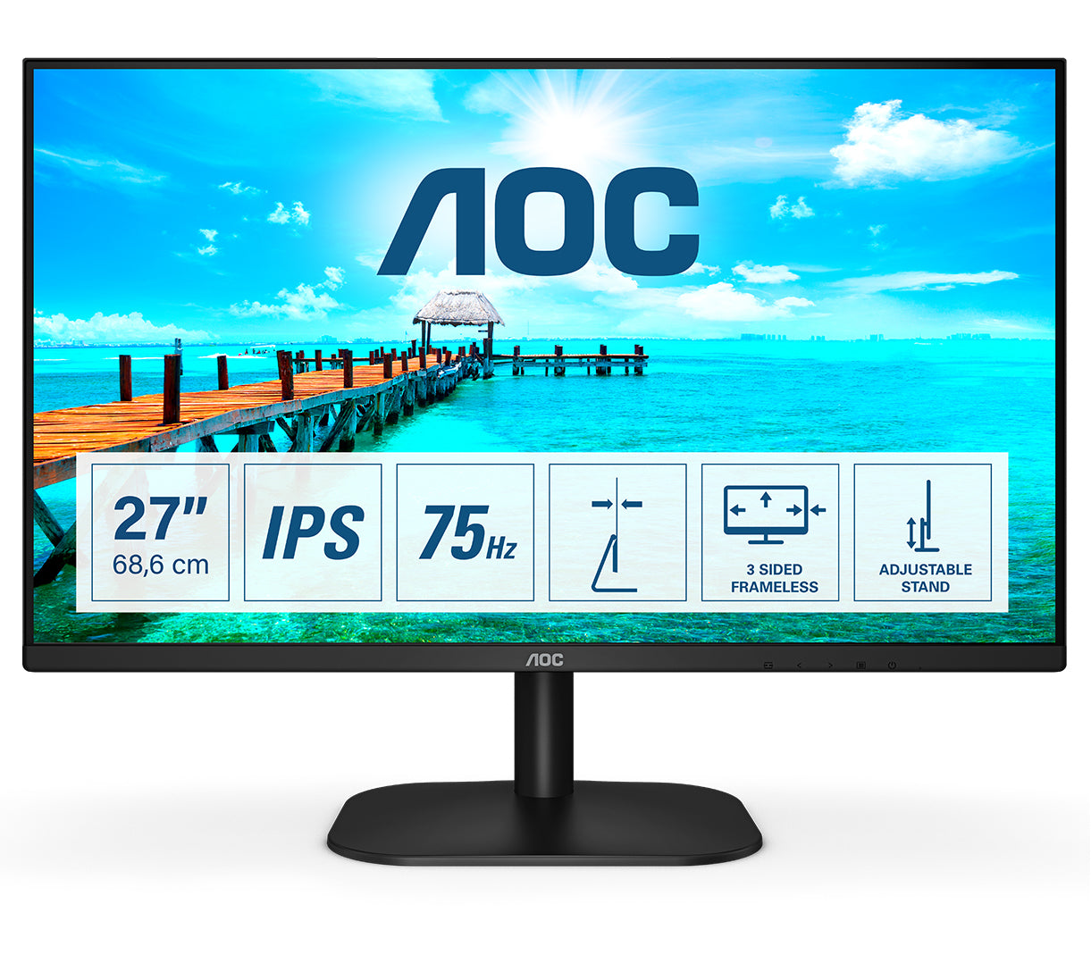 MON 27IPS HDMI VGA DVI 27B2DA MM AOC 27B2DA FRAMELESS