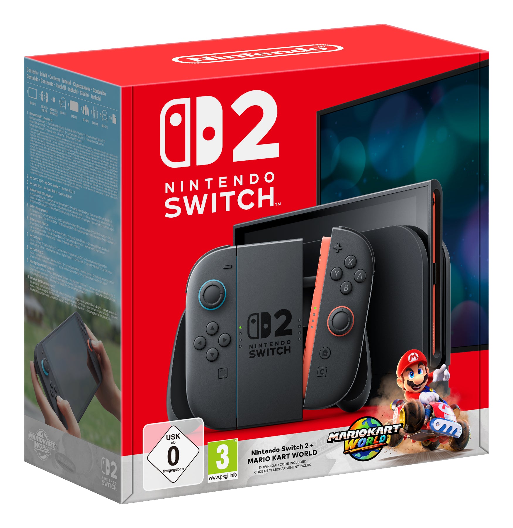 NINTENDO SWITCH 2 NERO ITALIA CONSOLE MARIO KART WORLD