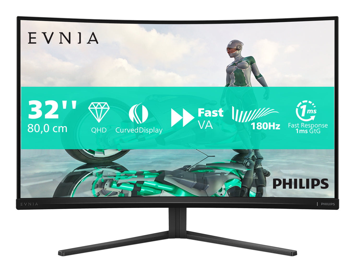 MON 32VA QHD CURVO 180HZ 0,5MS 32M2C3500L 2HDMI DP