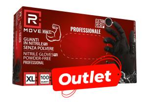 RMove Guanti Cnf.Danneggiata Nitrile Nero Lav SP 6g 1Cnf/100pz Tg XL