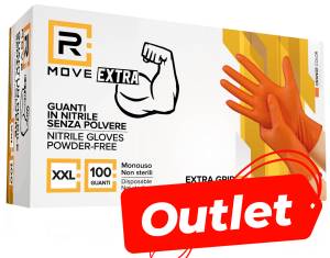 RMove Guanti Cnf.Danneggiata Nitrile Arancione Lavoro 8.5g 1cnf/100pz Tg XXL