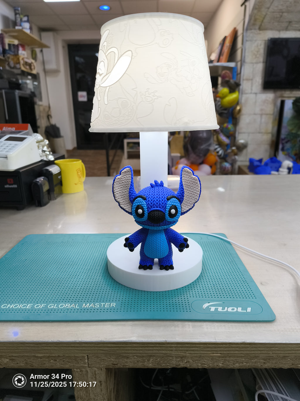 lampada 3d con litofania personalizzabile