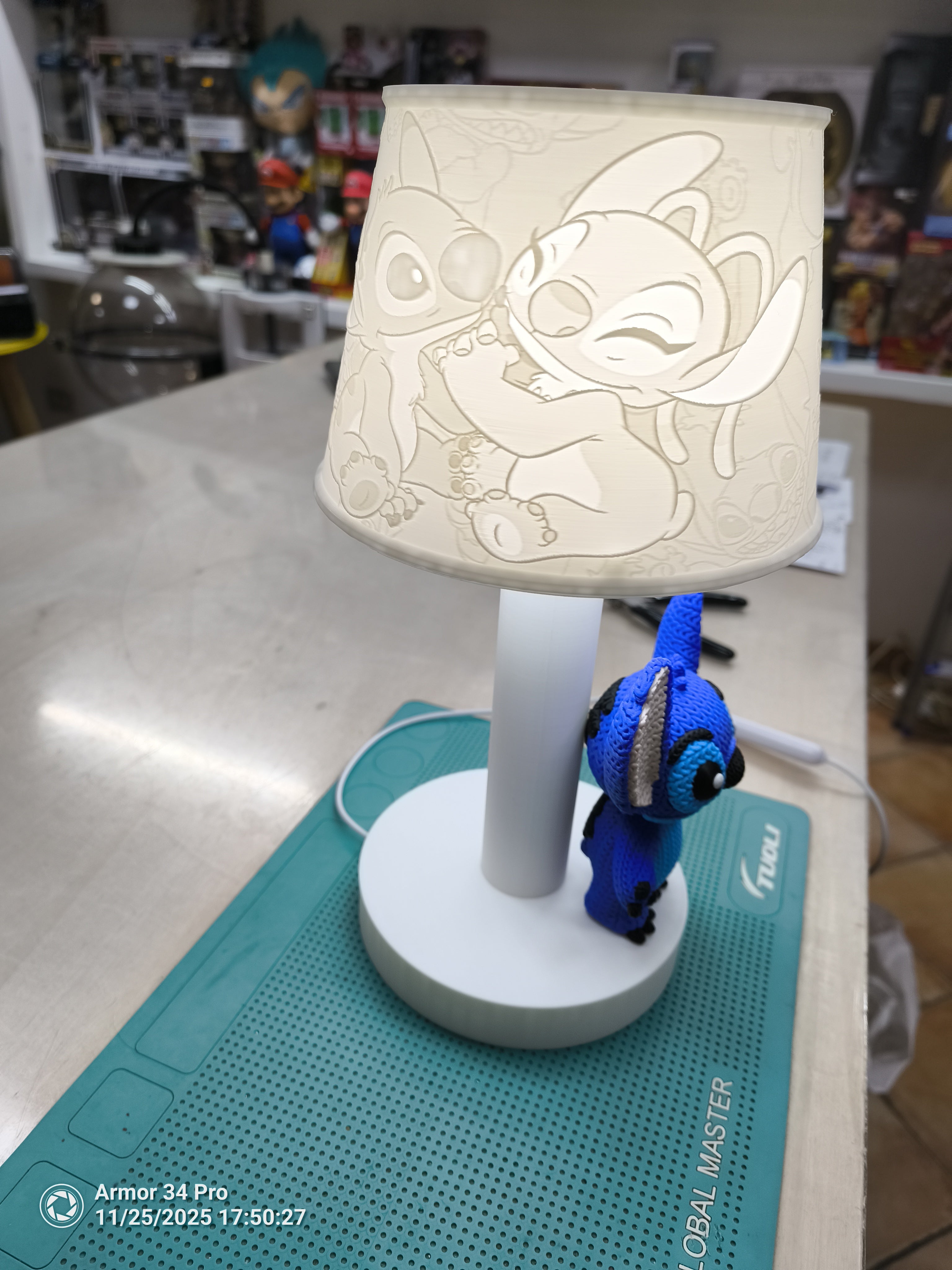 lampada 3d con litofania personalizzabile
