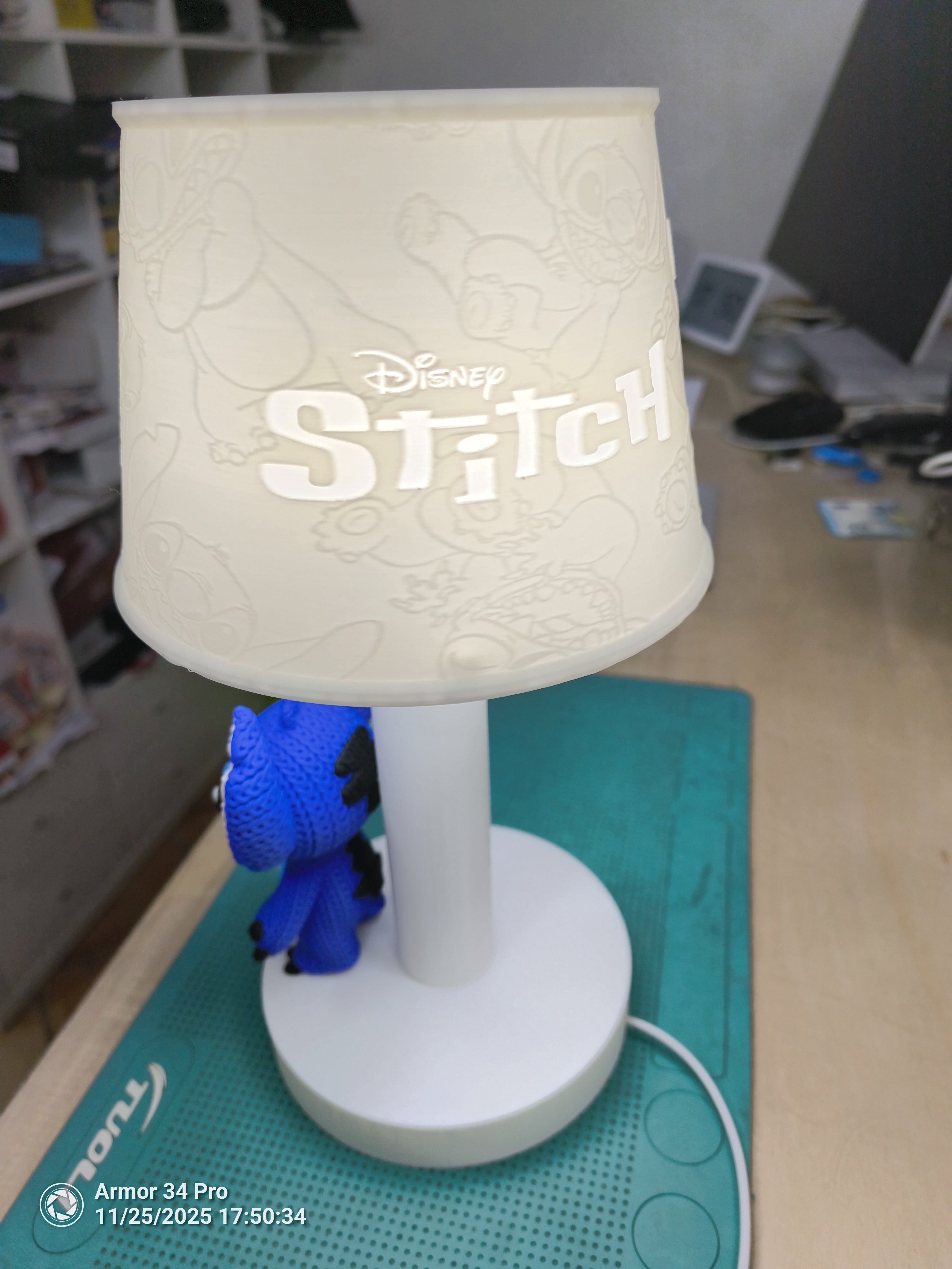 lampada 3d con litofania personalizzabile