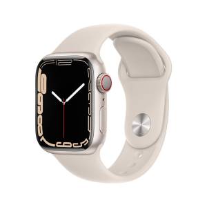 Apple Watch Serie 7 Cell 41mm Starlight Aluminium Case/Starlight Sport Band ITA MKHR3TY/A