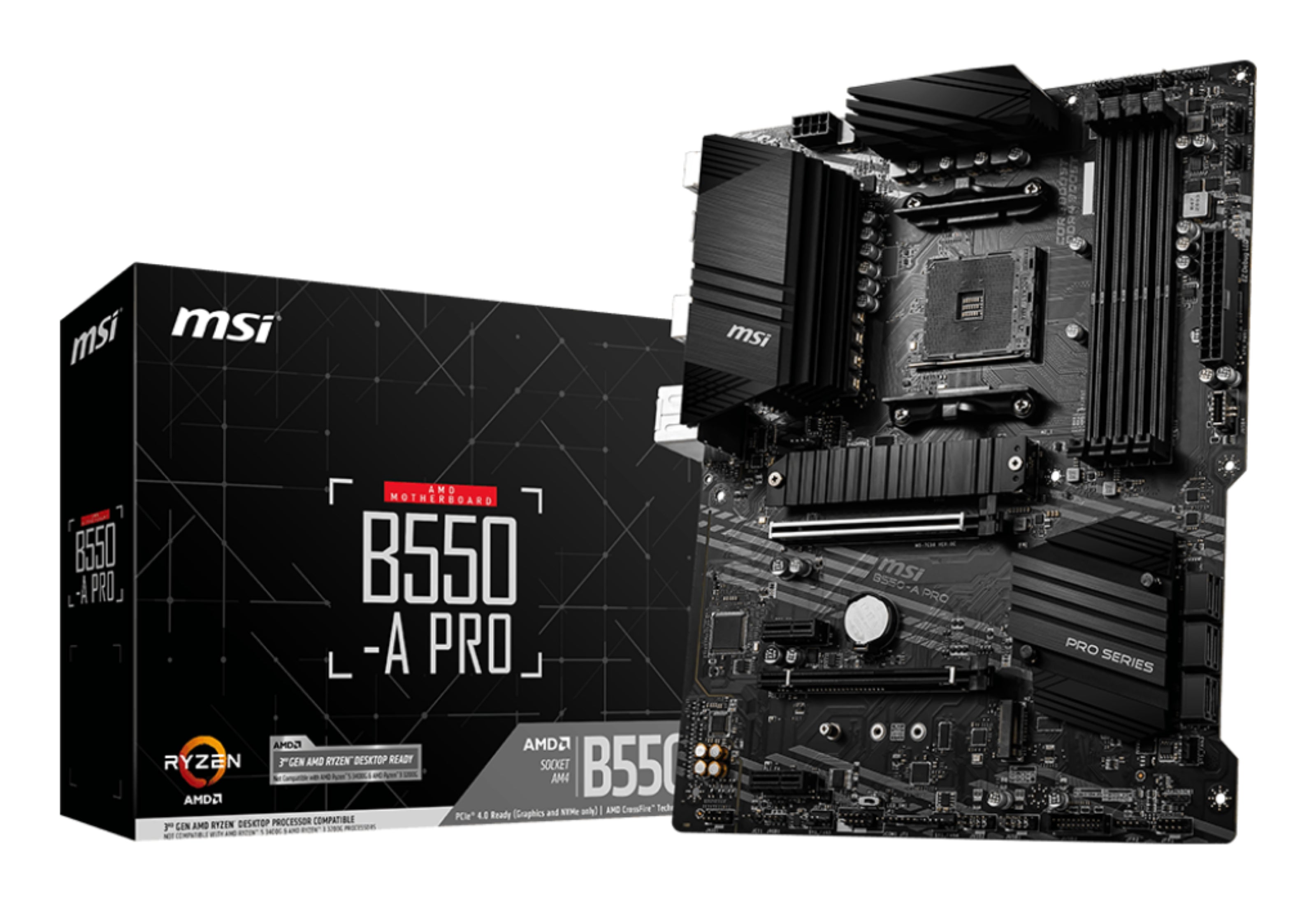 MB MSI B550-A PRO AM4 RYZ5000 4D4 6S3 2M.2 U3.2 GBLAN H/DP RAID